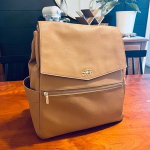Freshly Picked Tan Diaper Bag/Backpack w/ Changing Pad